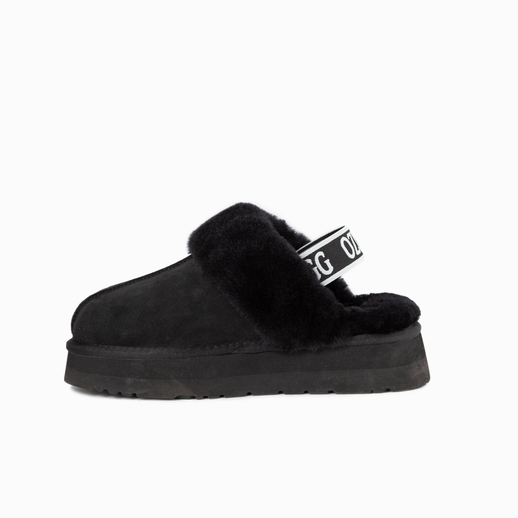 Ugg Platform Slipper (Elastic Backstrap) - Black