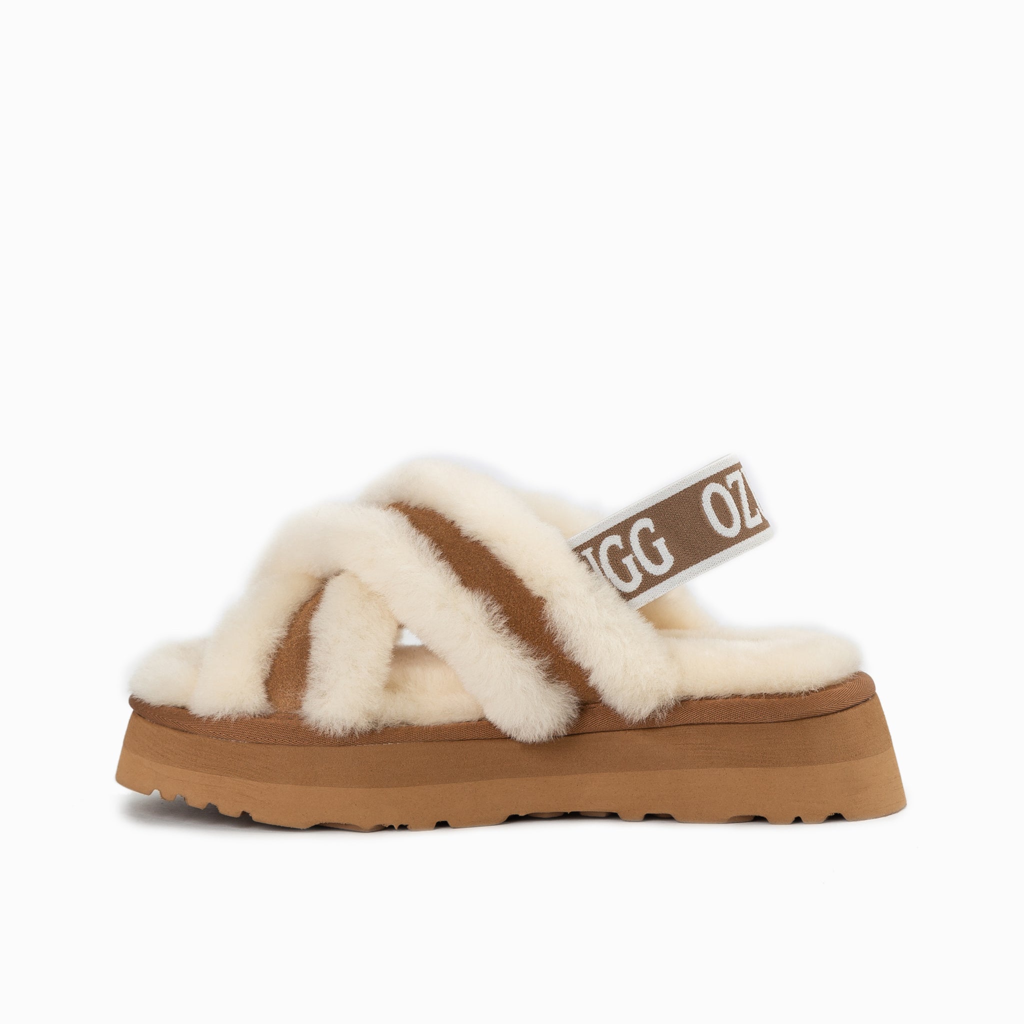 Ugg Adele Platform Slipper(Elastic Backstrap) (Water Resistant) - Chestnut