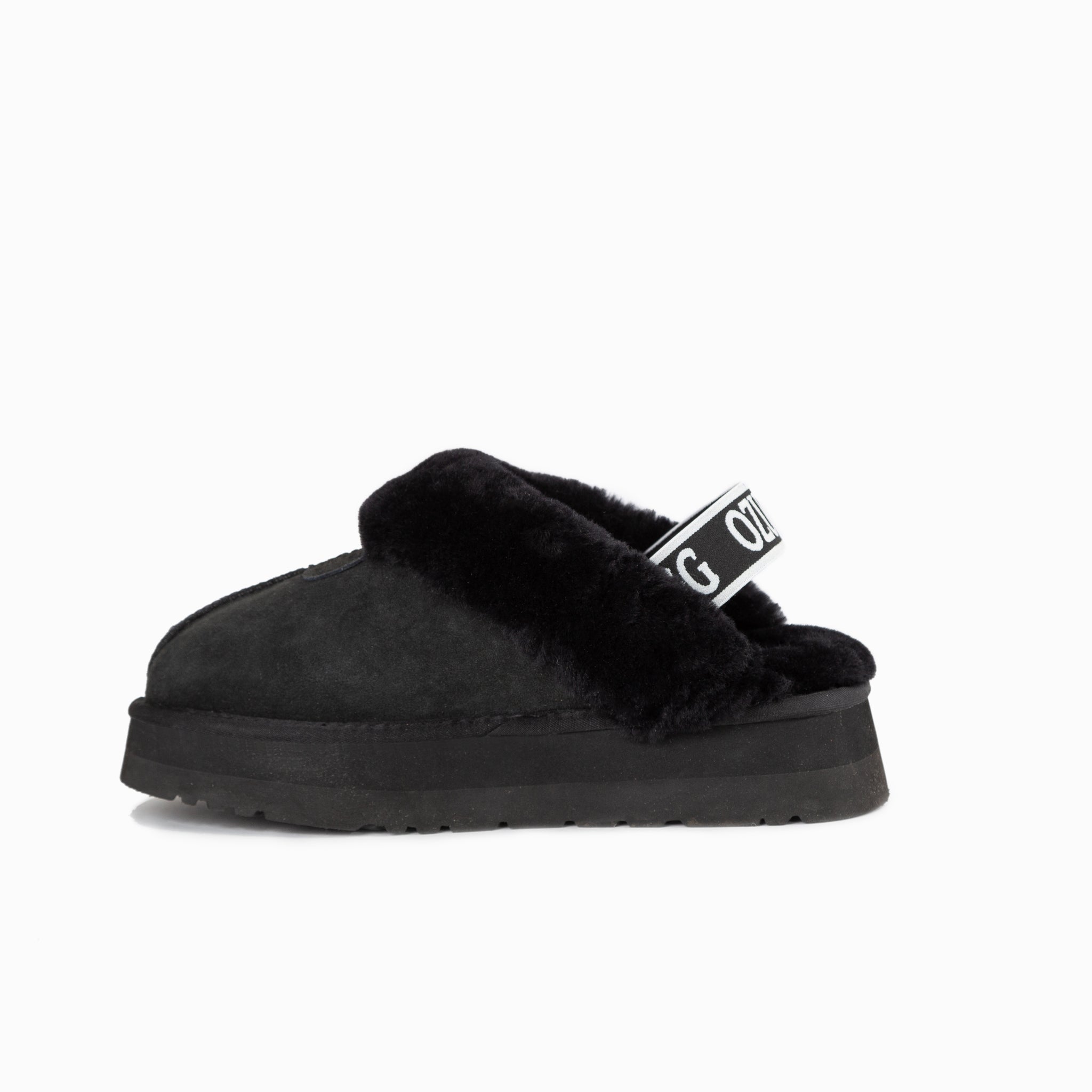 Ugg Coquette Platform Slipper (Elastic Backstrap)(Water Resistant) - Black