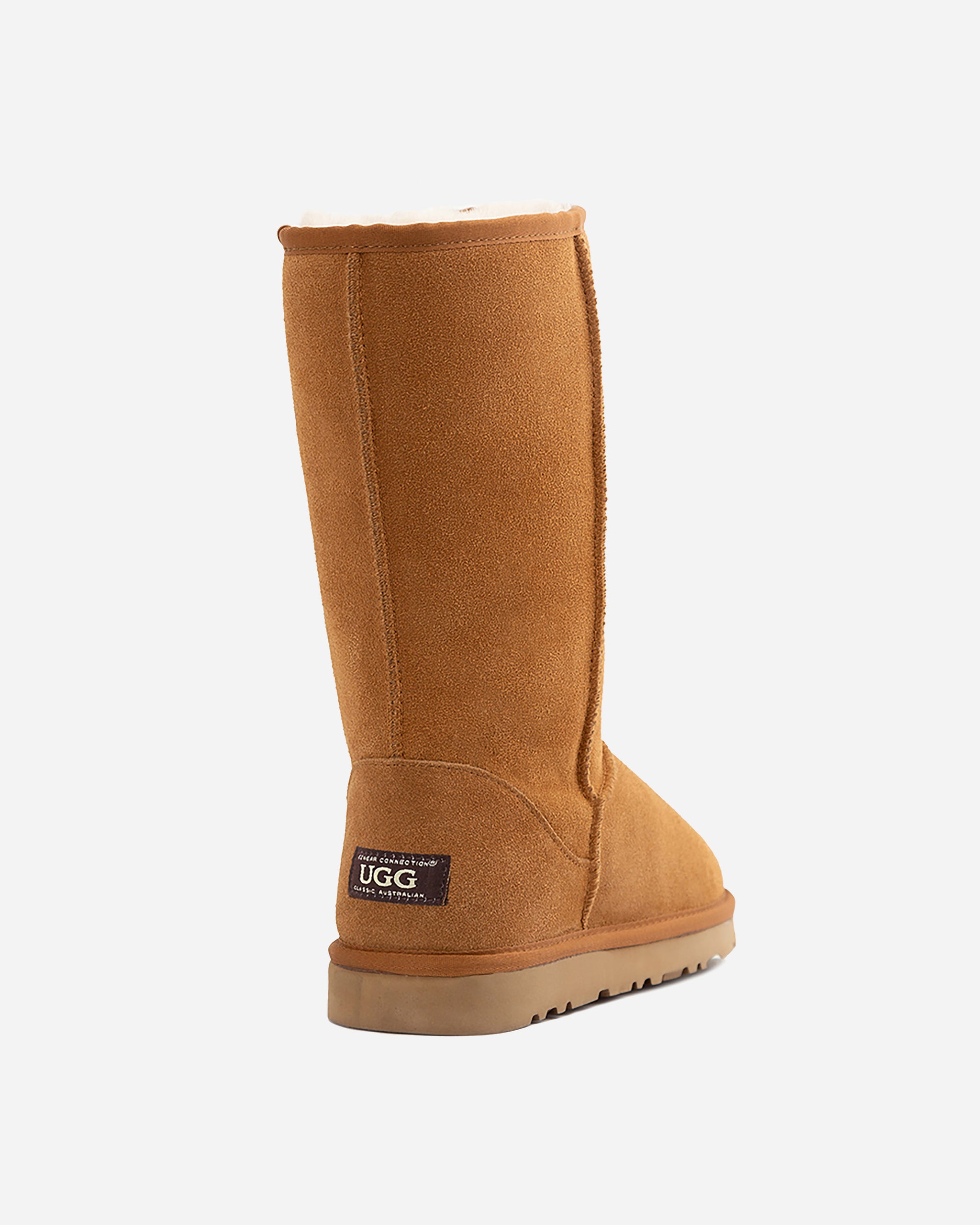 Ugg Boots Genuine Australian Sheepskin Unisex Long Classic Suede - Chestnut
