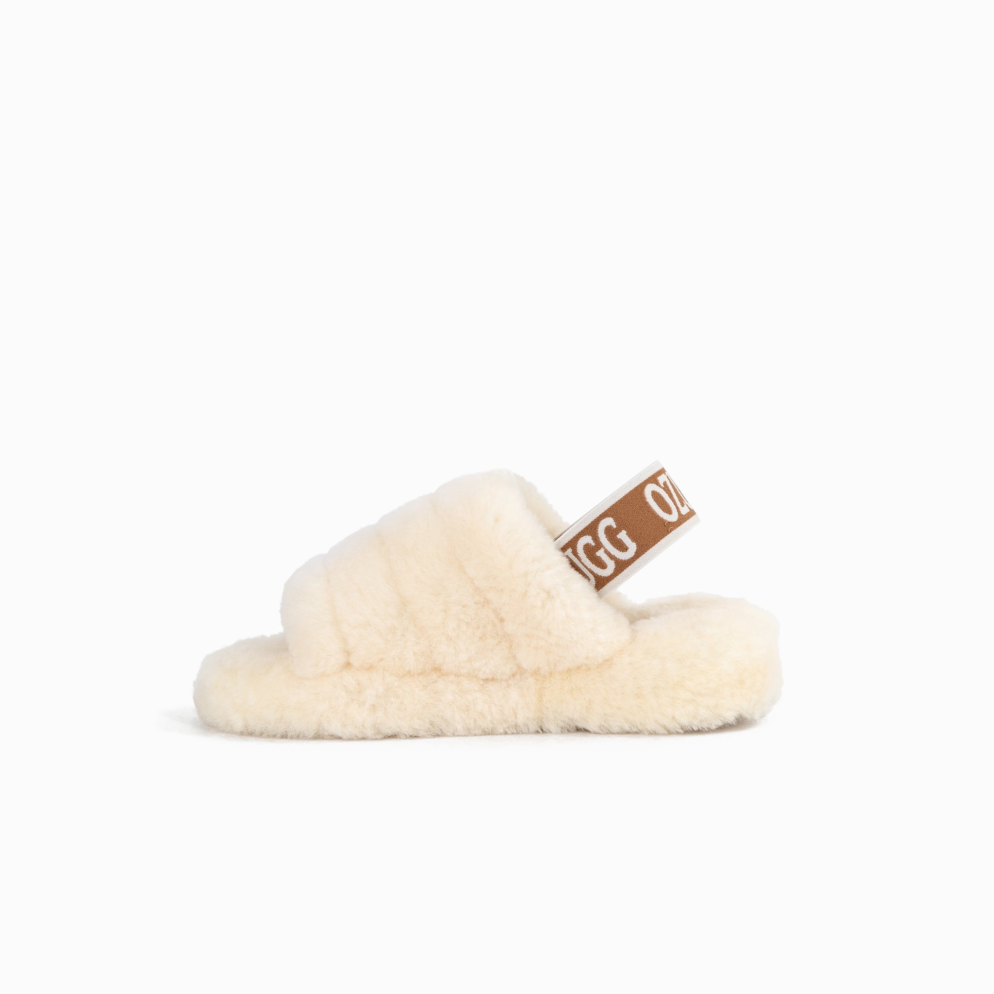 Ugg Kids Brooklyn Fluff Slide - Natural