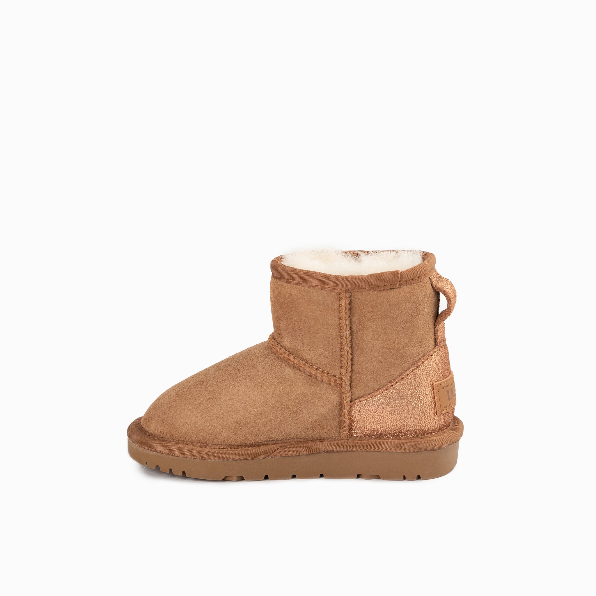 Ugg Kids Classic Mini (Glitz) Boots (Water Resistant) - Chestnut