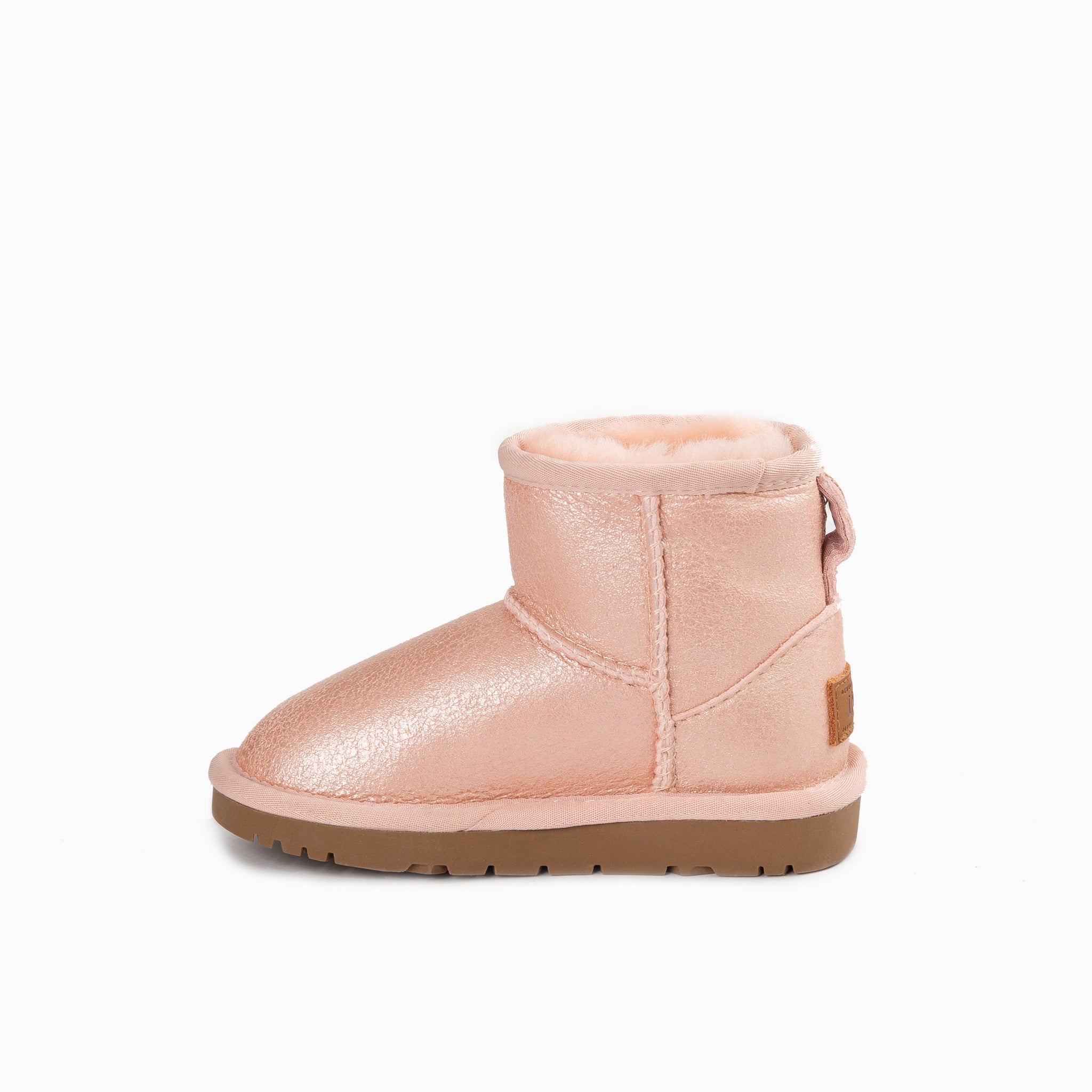 Ugg Kids Classic Mini (Metallic)Boots (Water Resistant) - Metallicpink