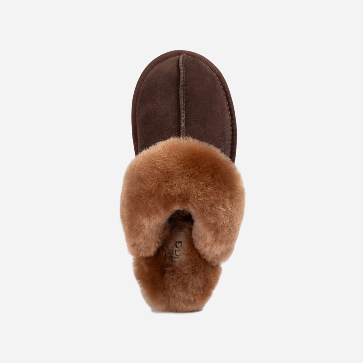 Ugg Slippers Premium Australia Sheepskin Unisex Scuffete Suede - Chocolate