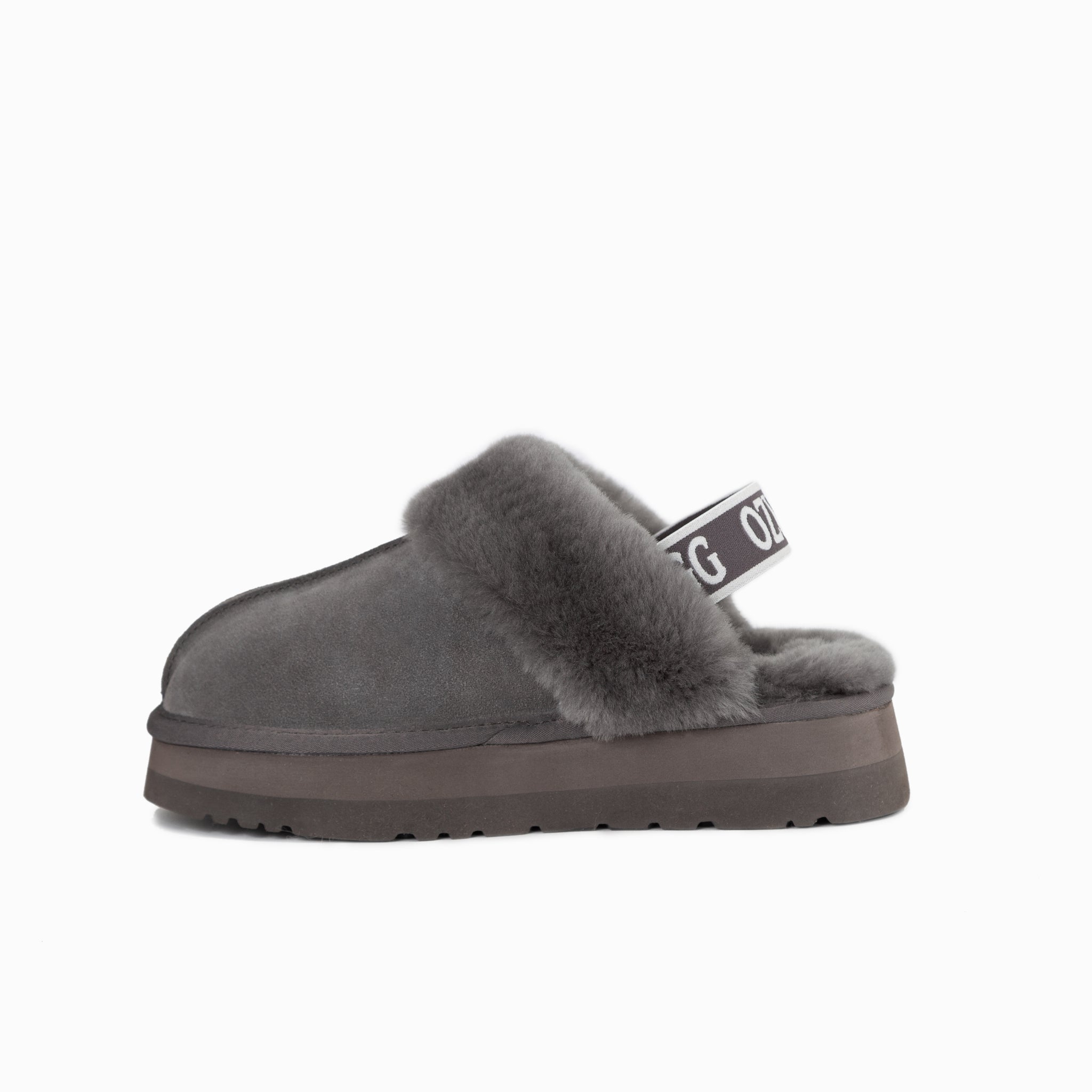 Ugg Platform Slipper (Elastic Backstrap) - Grey