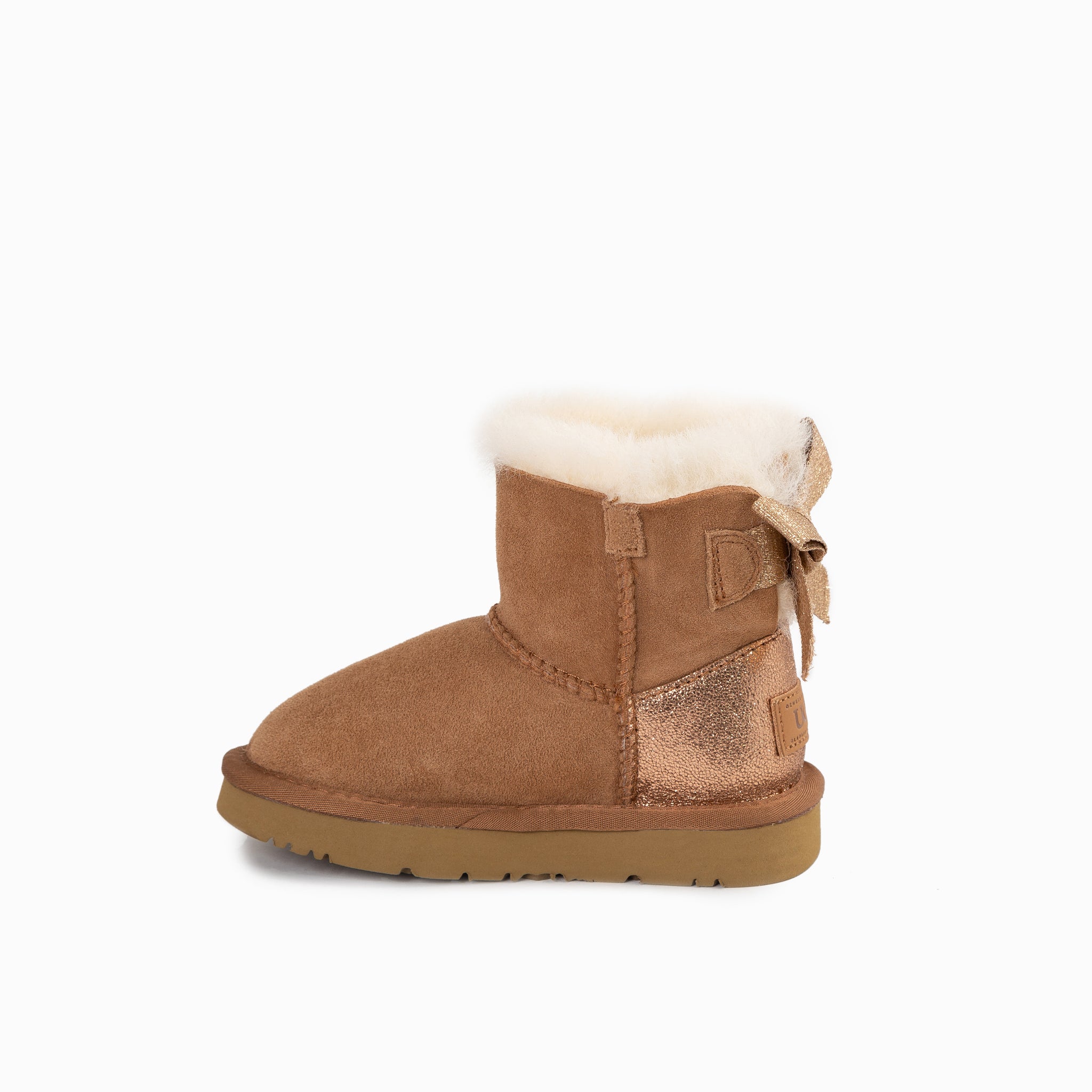 Ugg Kids Bailey Bow (Glitz) Boots - Chestnut