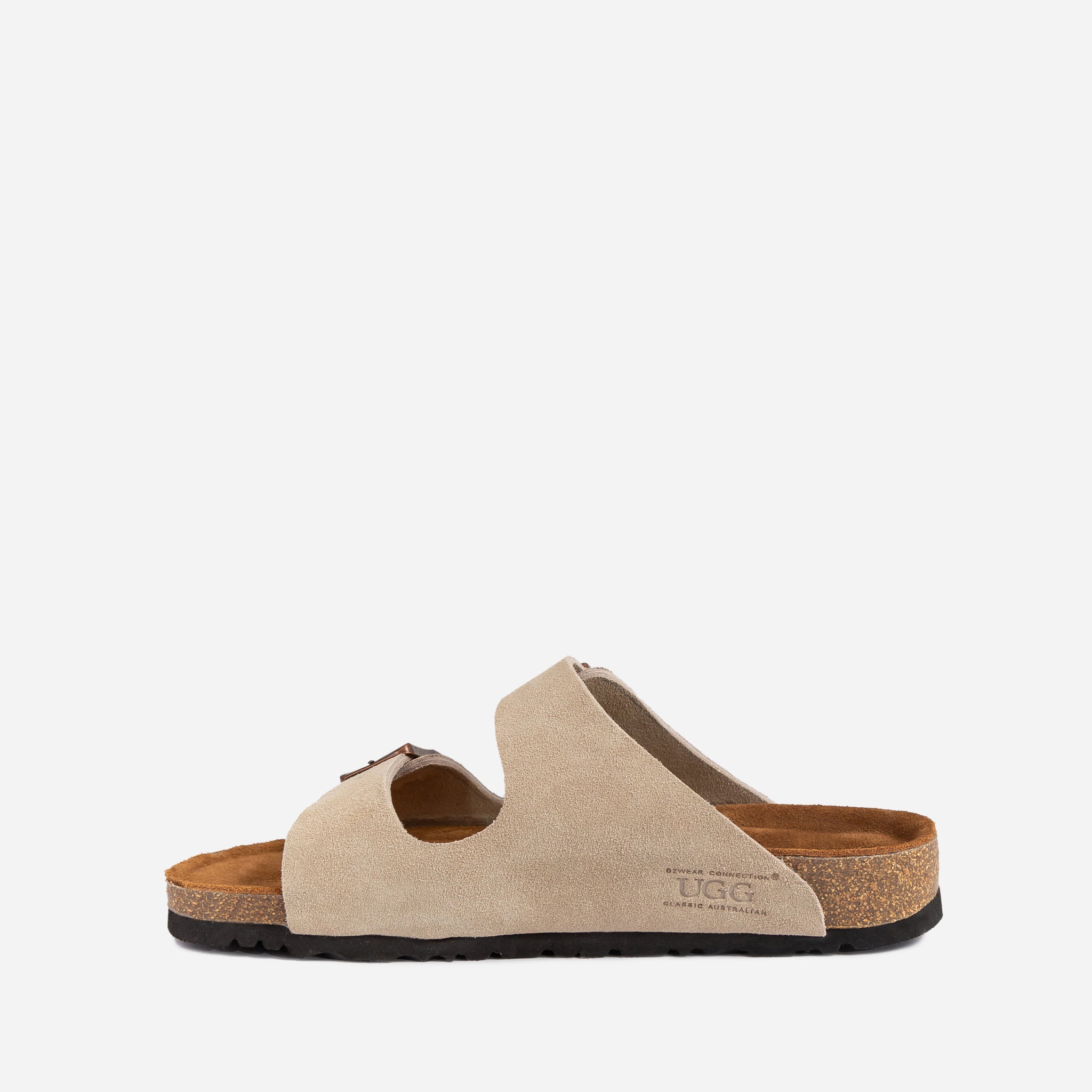 Ozugg Aussie Victoria Suede Leather Unisex Slipper - Taupe