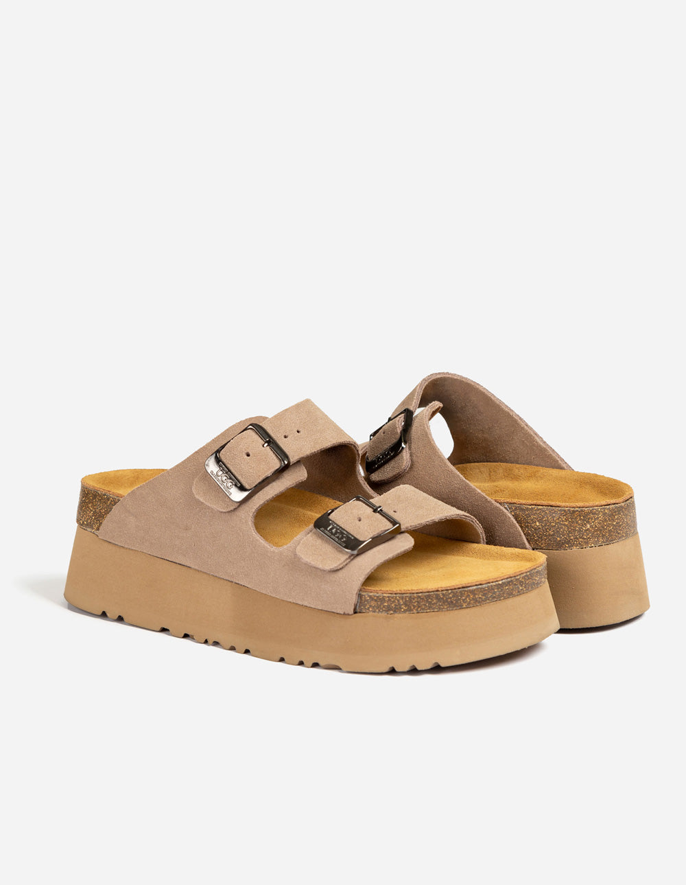Ugg Women Aussie Victoria Platform Suede Leather in Taupe