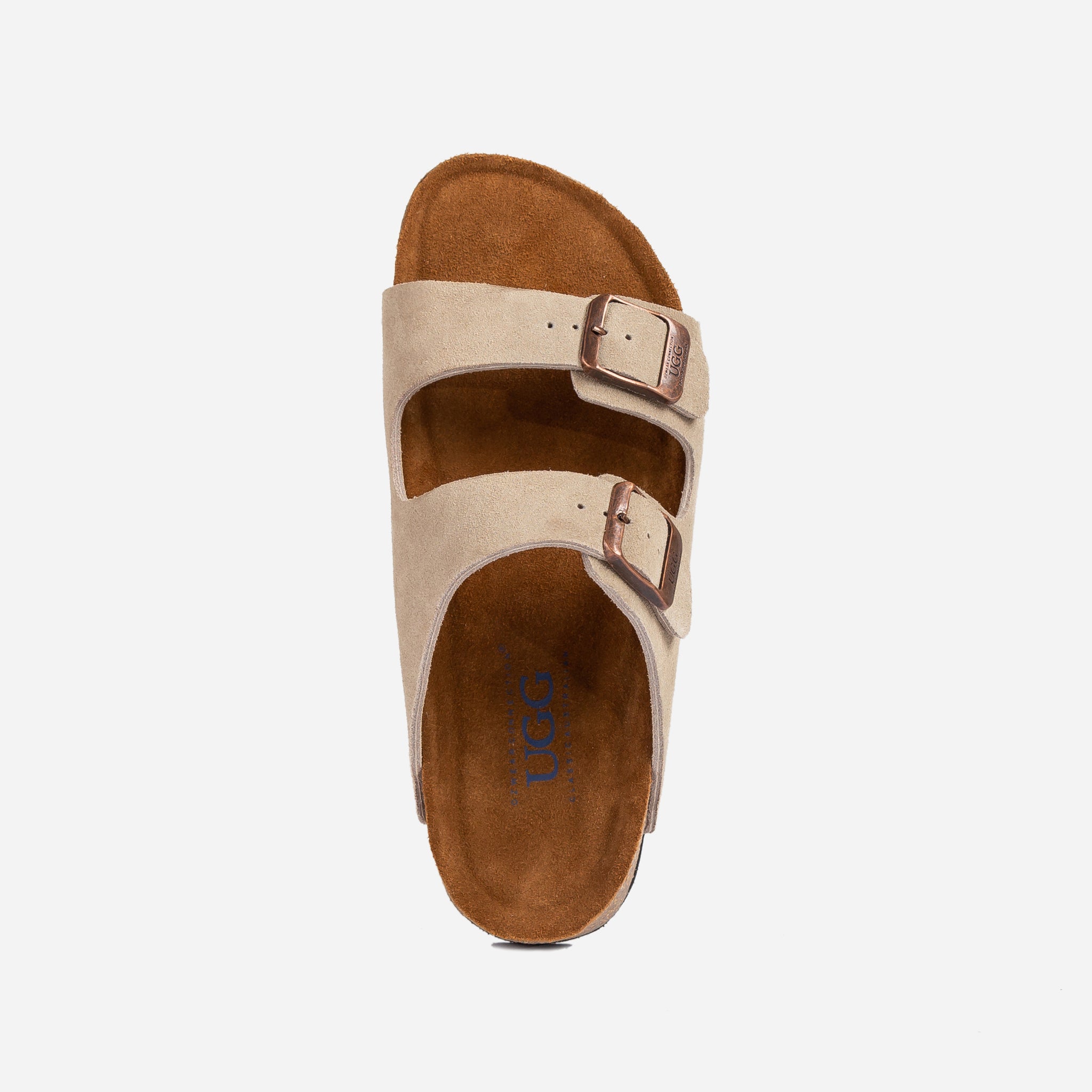 Ozugg Aussie Victoria Suede Leather Unisex Slipper - Taupe