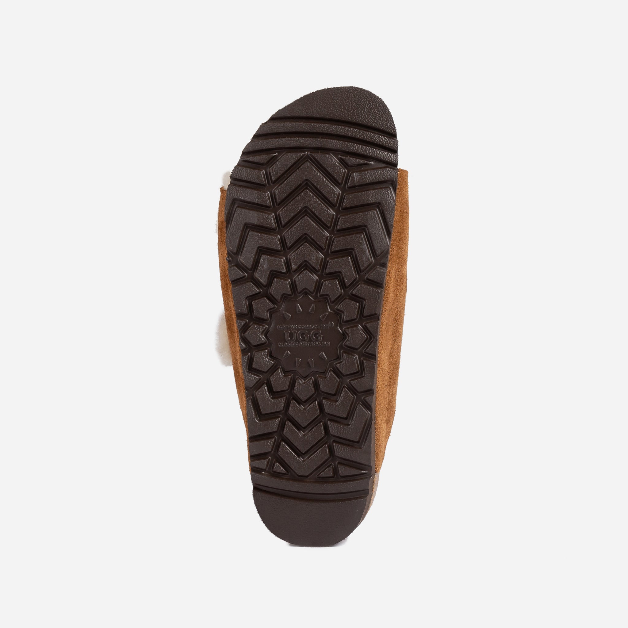 Ugg Aussie Shearling Buckled Sandals - Chestnut