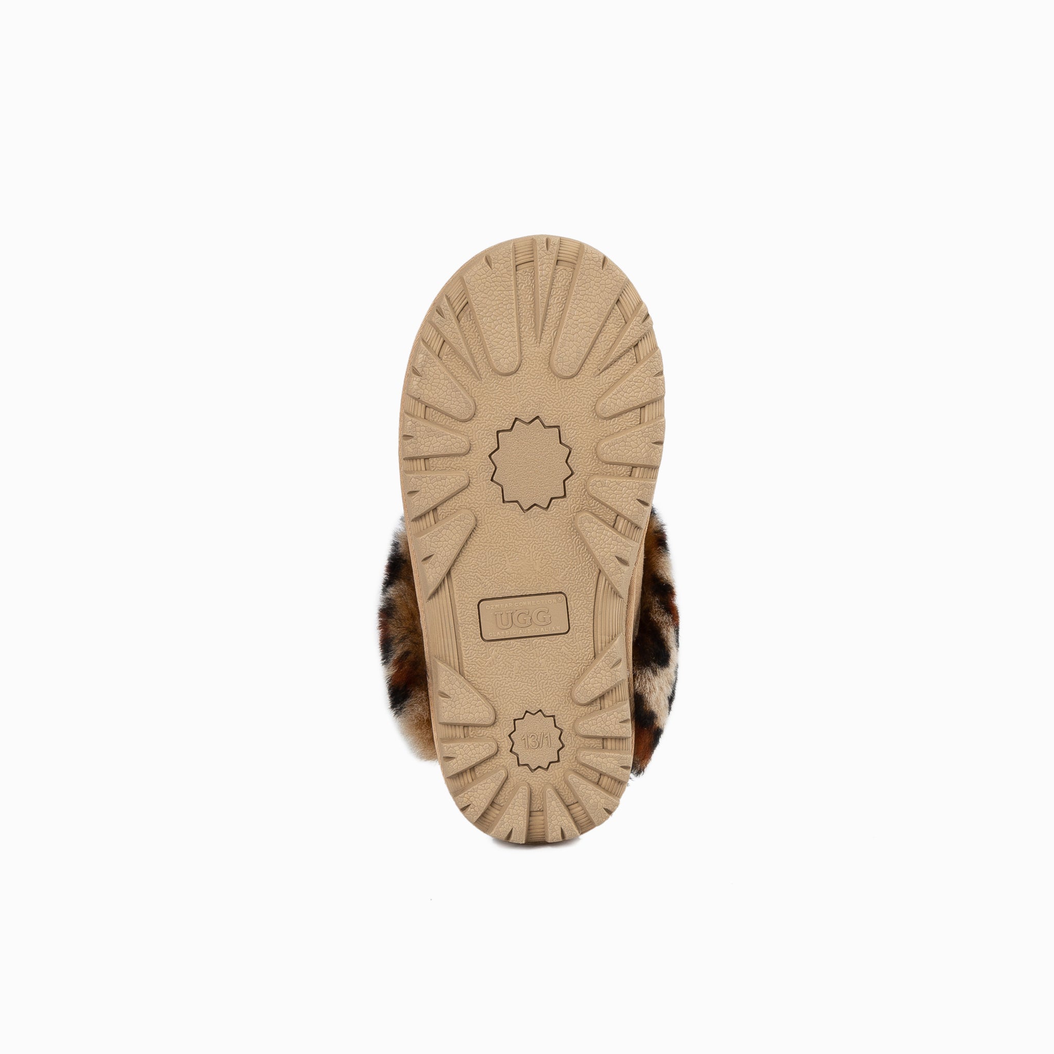 Ugg Kids Coquette Slipper (Leopard Print)(Water Resistant) - Sand
