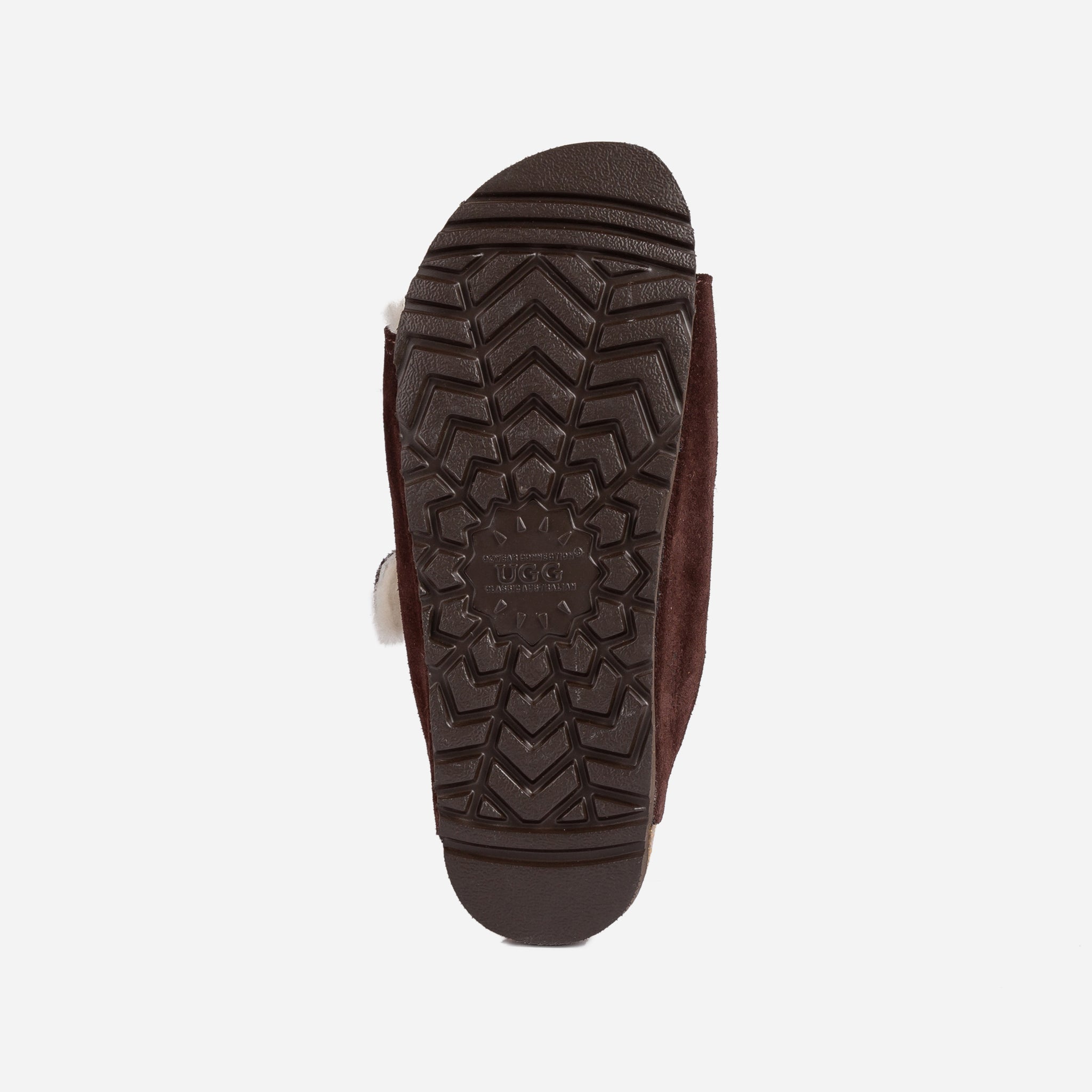 Ugg Aussie Shearling Buckled Sandals - Chocolate