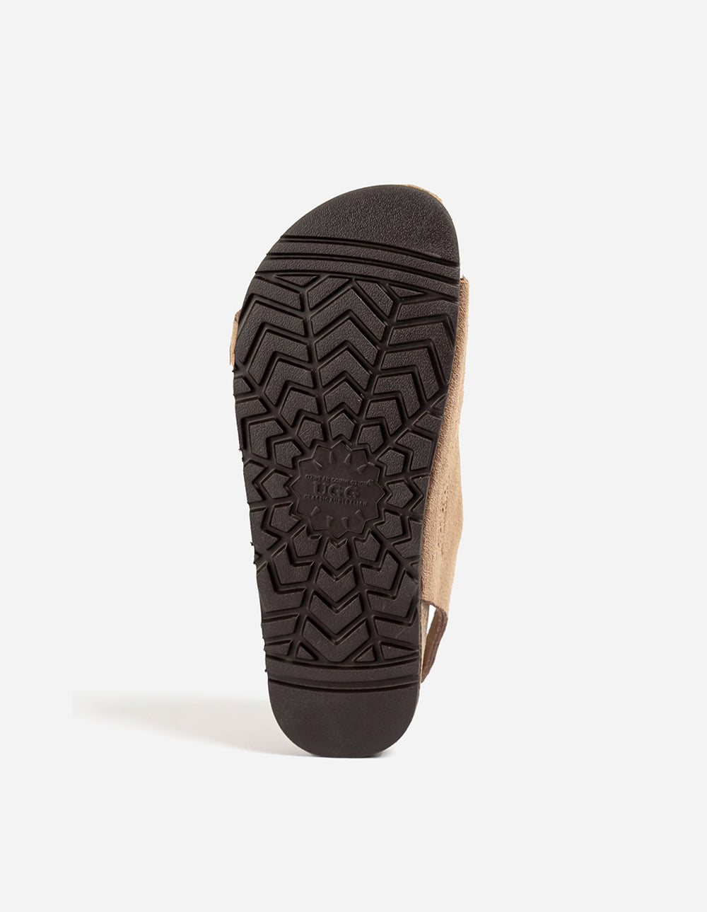 Ugg Aussie Victoria Suede Leather Unisex Slipper Buckle Straps in Taupe