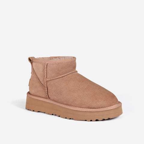 Ugg Classic Platform Ultra Mini Boots (Water Resistant) - BROWN