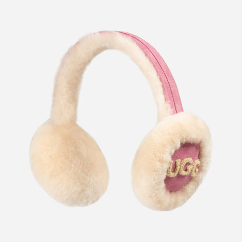 Ugg Sheepskin With Logo Earmuff - Pink
