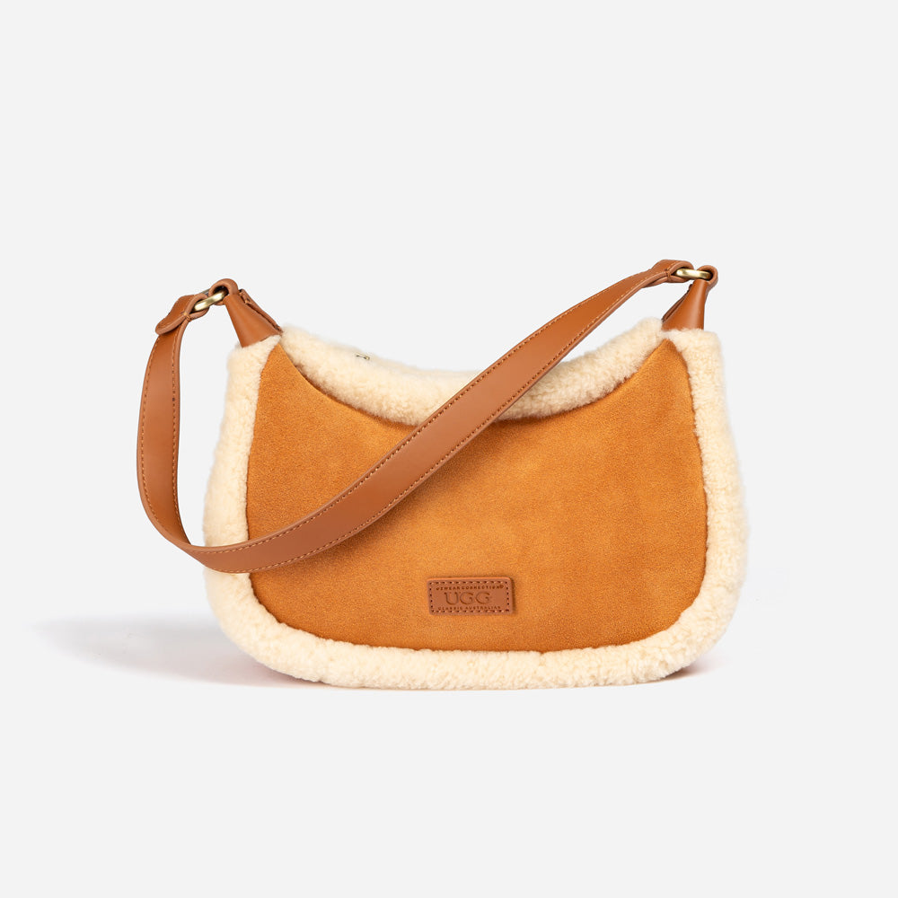 Ugg Shearling Shoulder Bag - Chestnut
