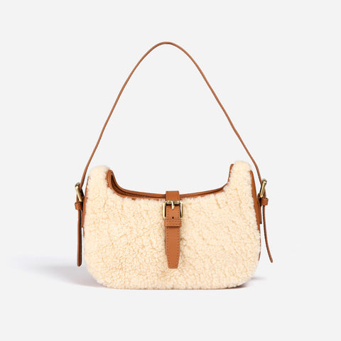 Ugg Fluffy Shoulder Bag - Natural