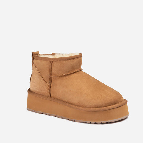 Ugg Classic Ultra Platform Wild Cozy Boots (Water Resistant) - CHESTNUT