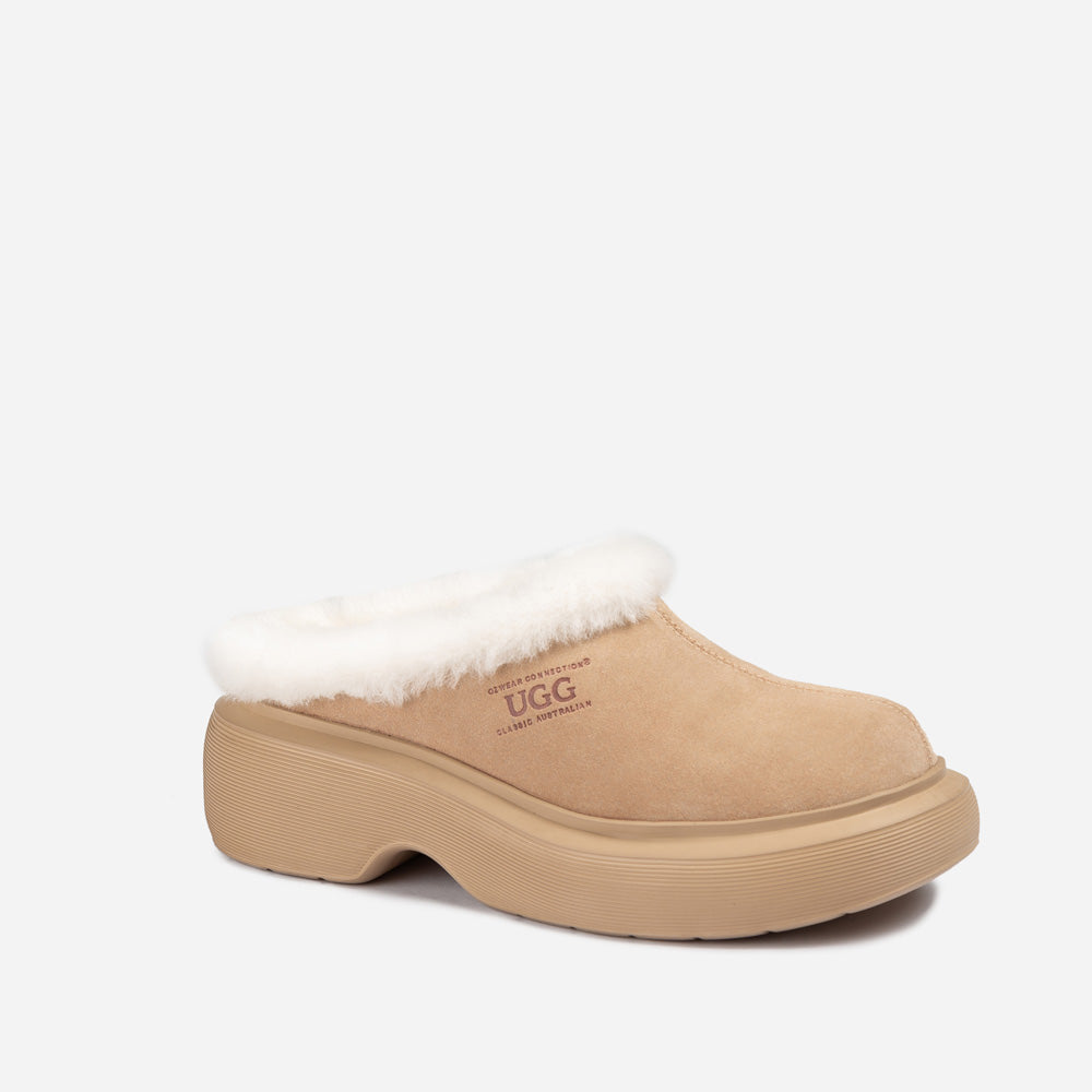 Ugg Shearling Heights Clog - SAND