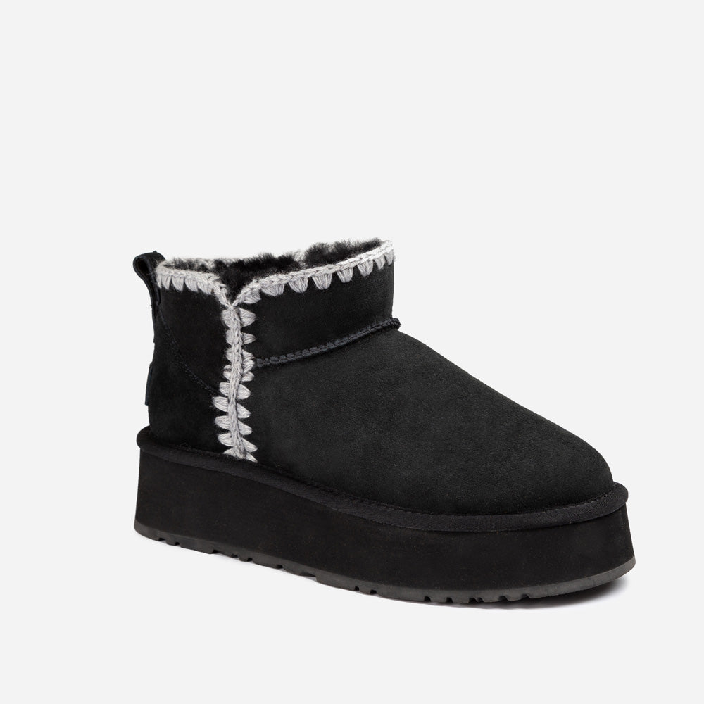 Ugg Eskimo Platform Mini Boots - BLACK