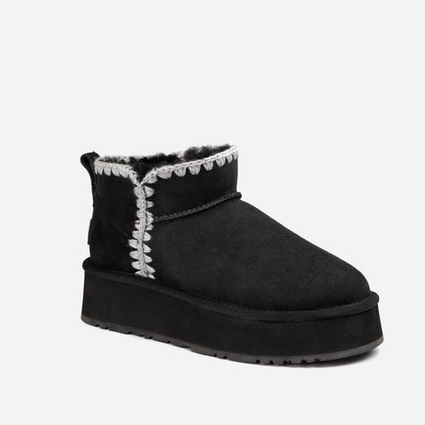 Ugg Eskimo Platform Mini Boots - BLACK