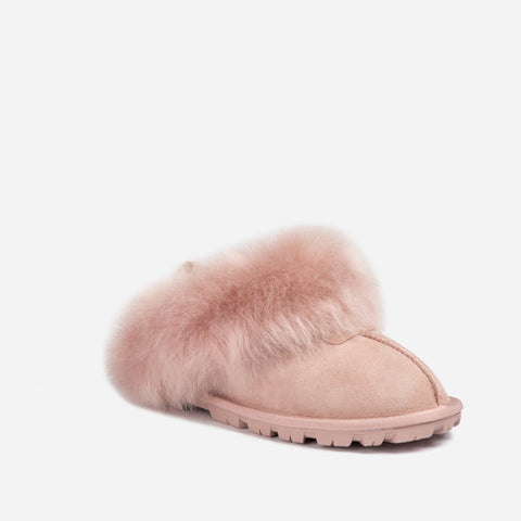 Ugg Coquette Premium Esperanza Sheepskin Slipper (Elastic Backstrap) (Detachable Feature) - Rosy Brown