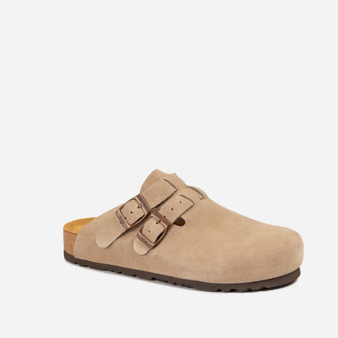 Ugg Aussie Soft Footbed Unisex Slipper (Buckle Straps) - Taupe