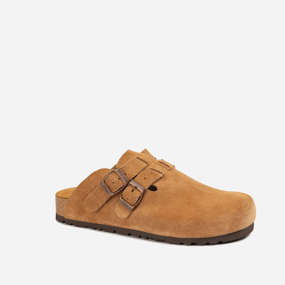 Ugg Aussie Soft Footbed Unisex Slipper (Buckle Straps) - Tan