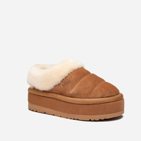 Ugg Platform Cactus Slipper (5cm) - CHESTNUT