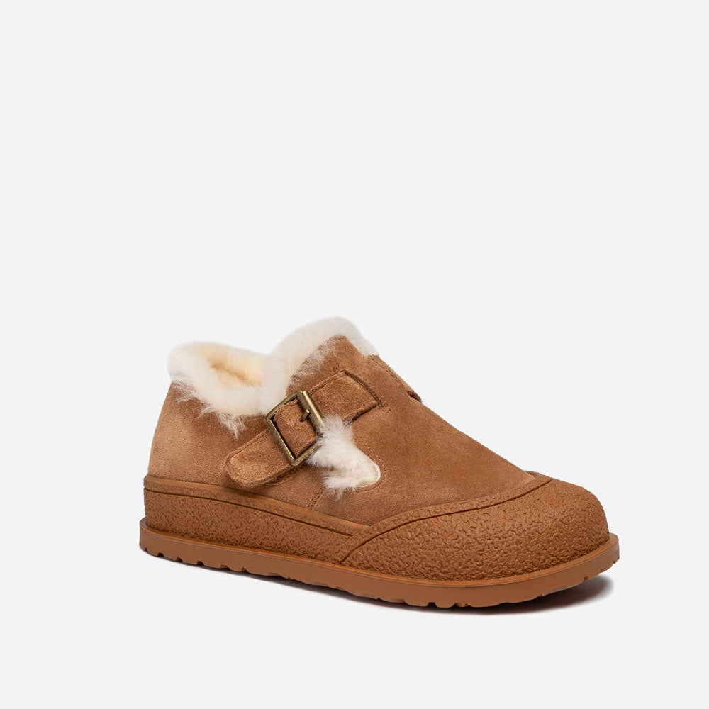 Ugg Kids Shearling Mary Janes - Chestnut