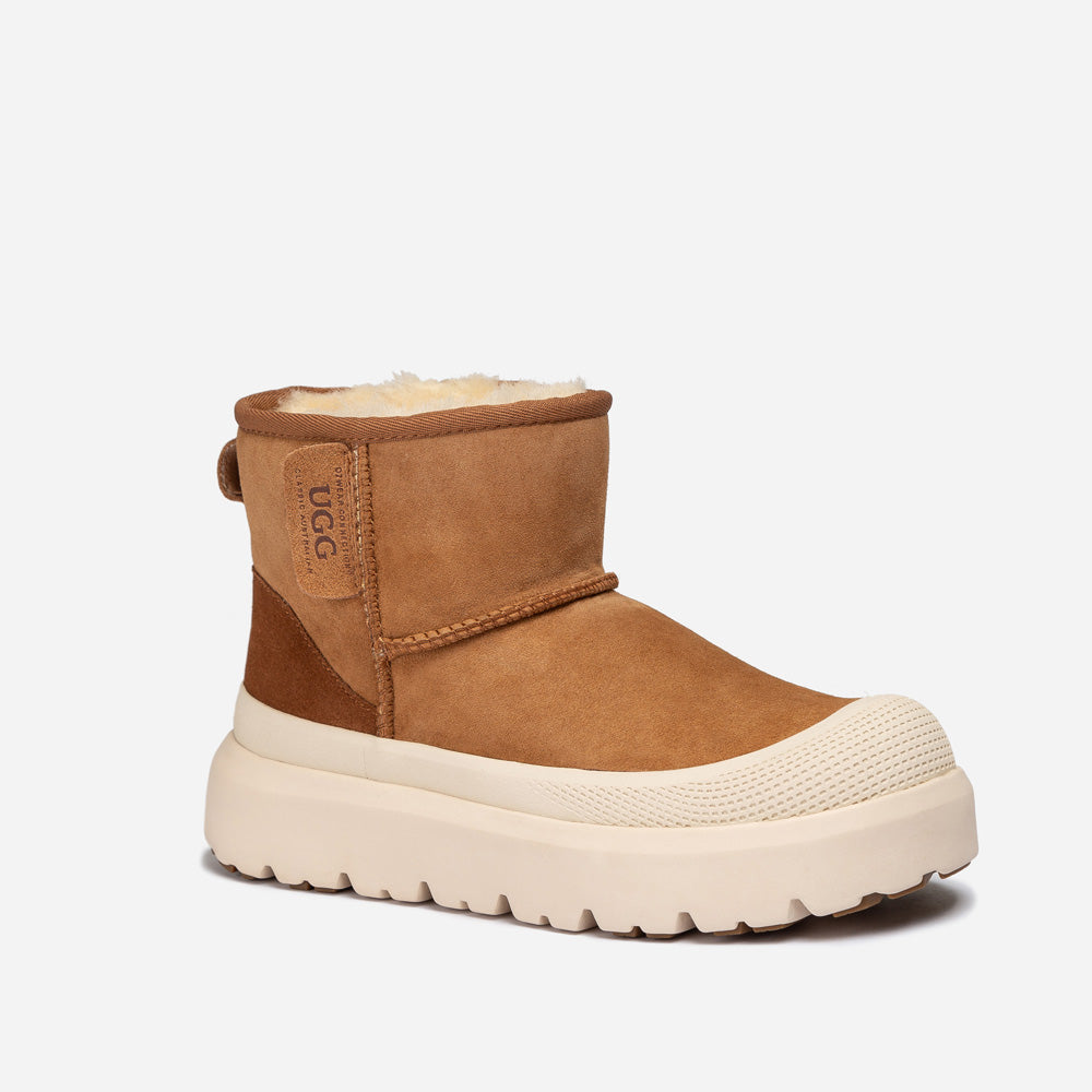 Ugg Classic Plus Mini Boots (Unisex) - Chestnut / White