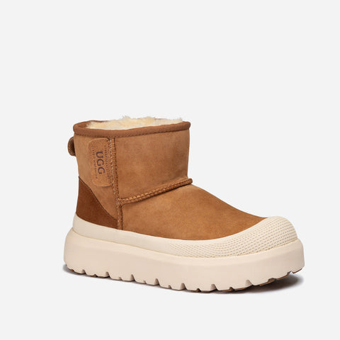 Ugg Classic Plus Mini Boots (Unisex) - Chestnut / White
