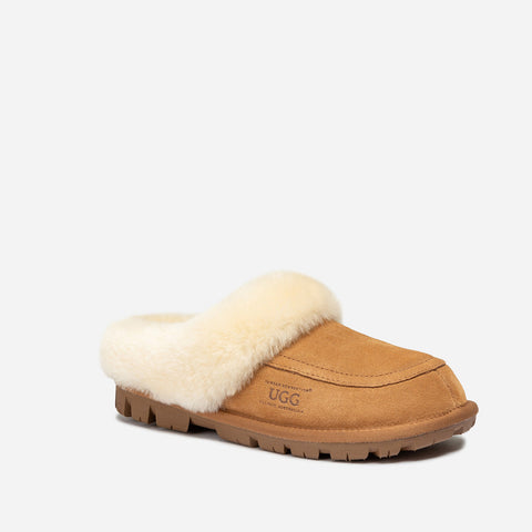 Ozwear Coquette Shearling Mule - Chestnut