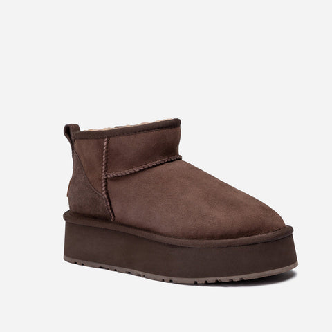 Ugg Classic Platform Ultra Mini Boots (Water Resistant) - CHOCOLATE