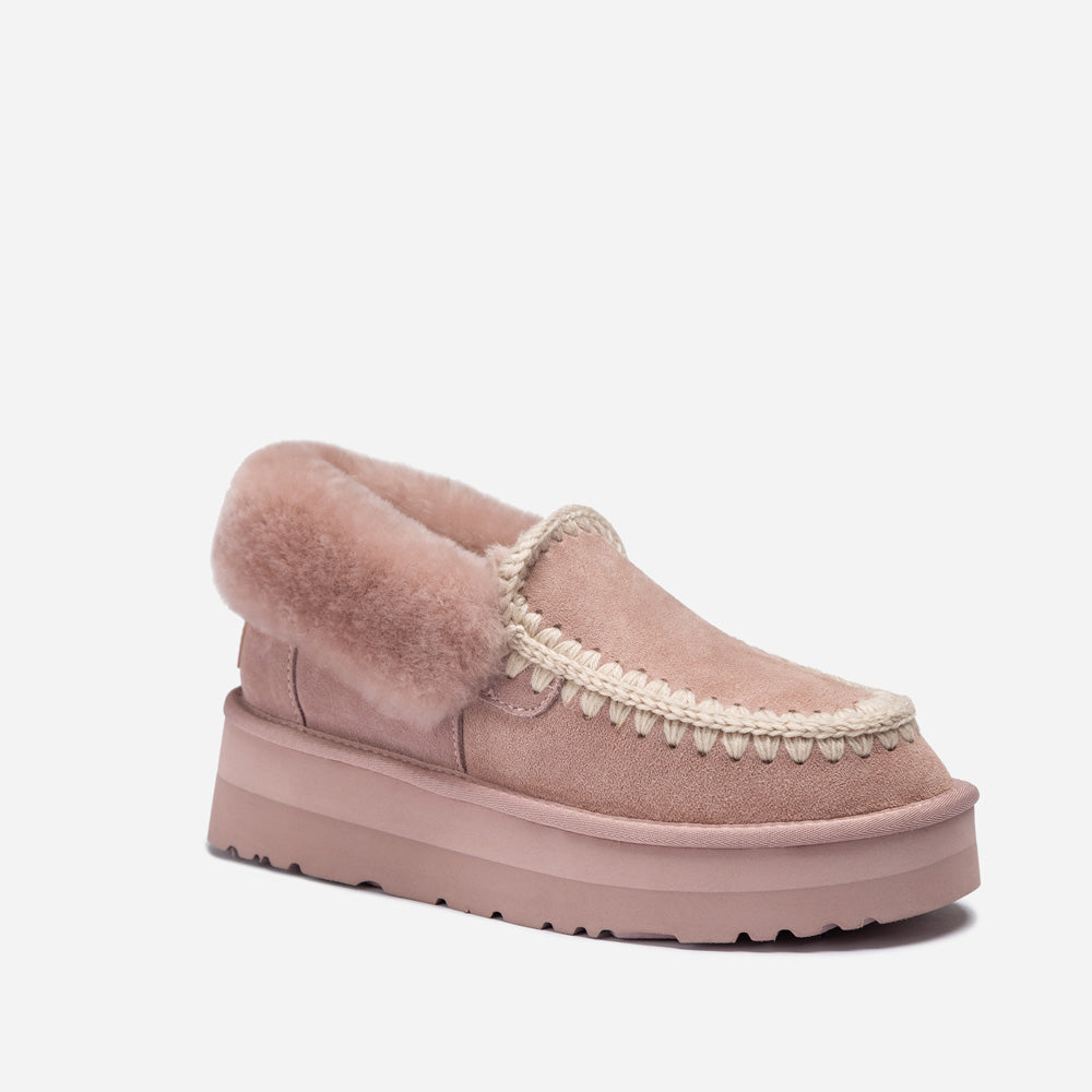 Ugg Platform Eskimo Collar Boots - Dusty Pink