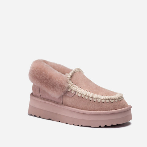 Ugg Platform Eskimo Collar Boots - Dusty Pink