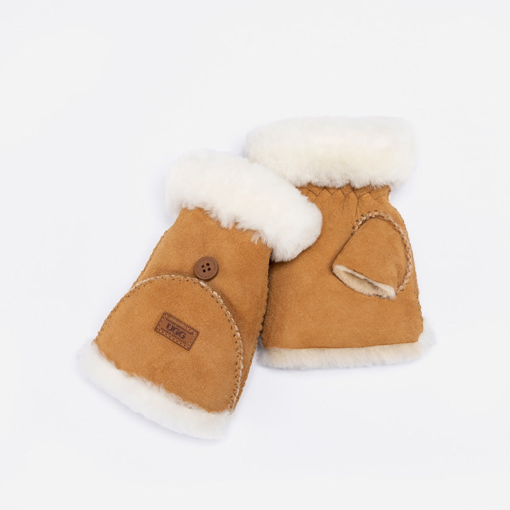 Ugg Fingerless & Mitten Glove - Chestnut
