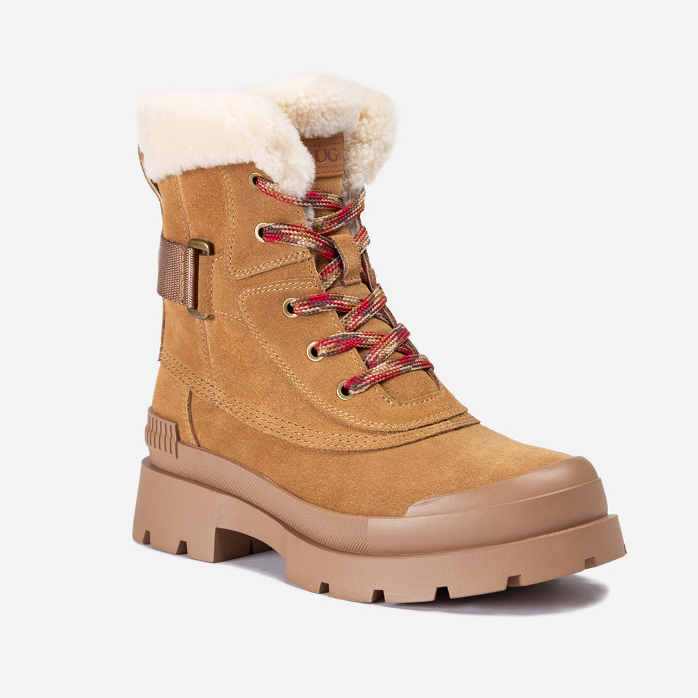 Ugg Alex Lace-Up Boots - CHESTNUT