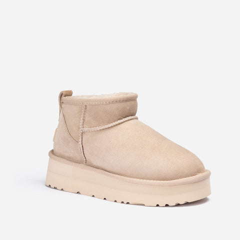 Ugg Classic Platform Ultra Mini Boots (Water Resistant) - BEIGE