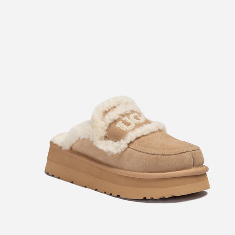 Ugg Violet Shearling Platform Slipper - Sand