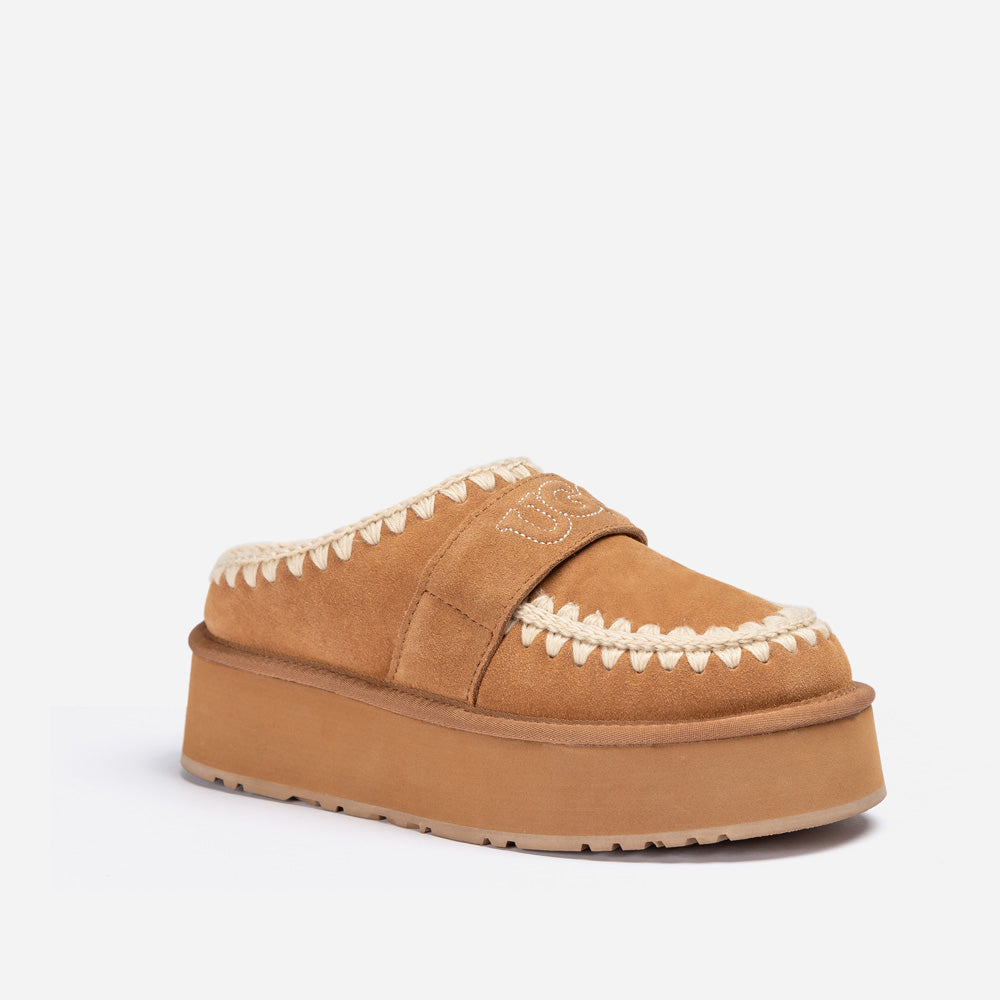 Ugg Eskimo Platform Slide - CHESTNUT