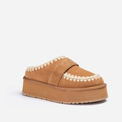 Ugg Eskimo Platform Slide - CHESTNUT