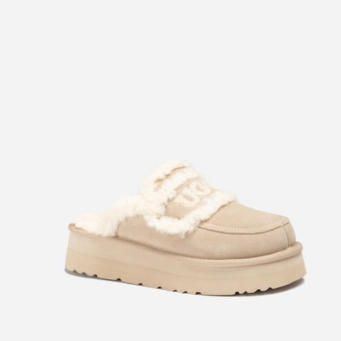 Ugg Violet Shearling Platform Slipper - Beige