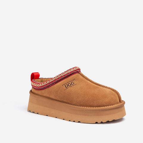 Ugg Sydney Platform Slipper - Ladies Uggs - CHESTNUT RED