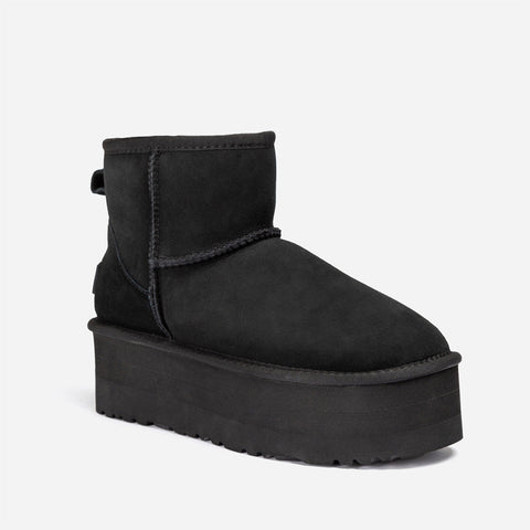 Ugg Classic Platform Mini Boots (5cm) - BLACK