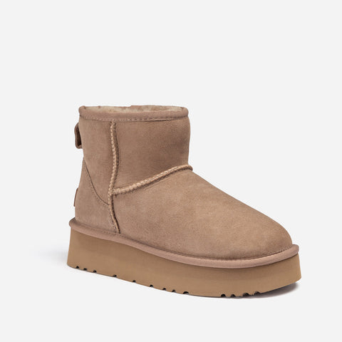 Ugg Classic Platform Mini Boots (Water Resistant) - BROWN