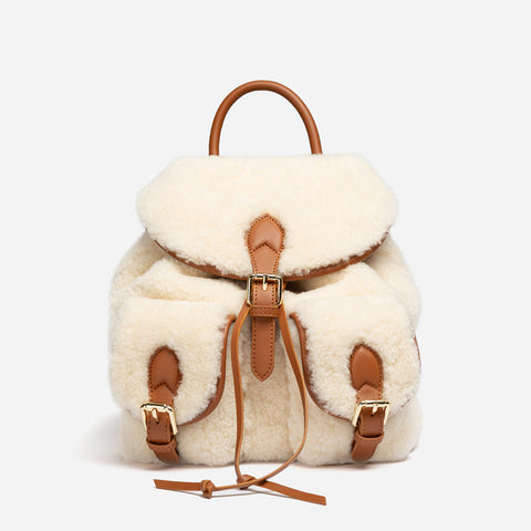 Ugg Teddy Fluffy Backpack - Natural