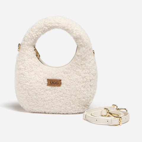 Ugg Momo Shearling Shoulder Bag - Natural
