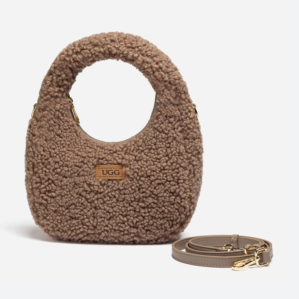 Ugg Momo Shearling Shoulder Bag - Sydney Grey