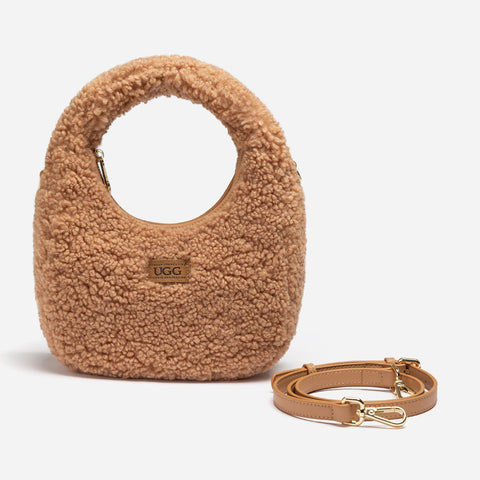 Ugg Momo Shearling Shoulder Bag - Light Brown